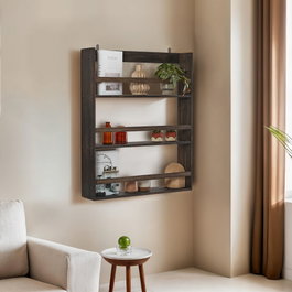 Hanah Home Estantería de Madera Cm-067-A Negra